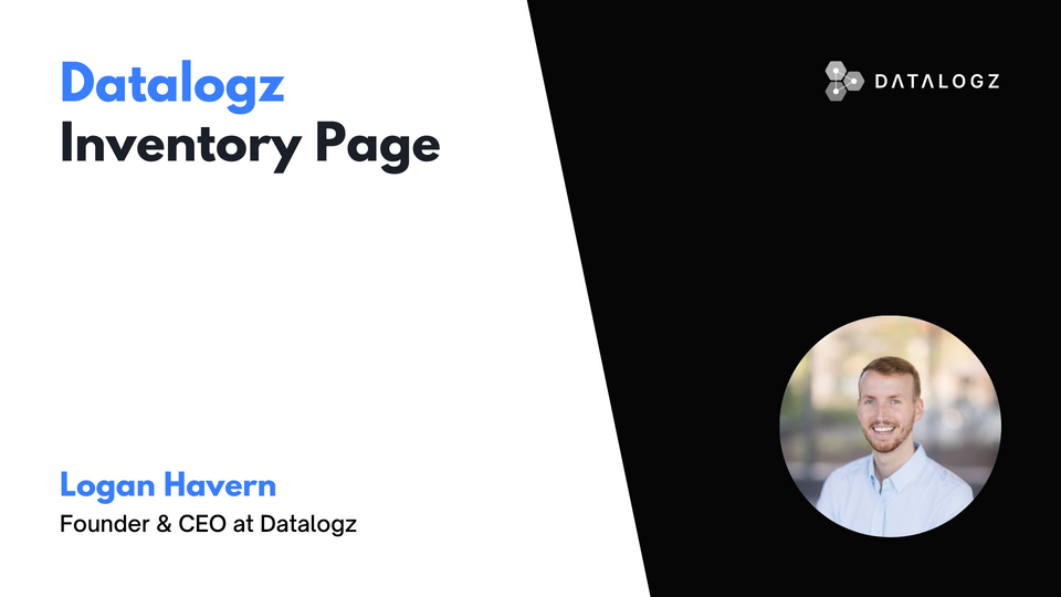 Datalogz Inventory Page | Demo